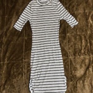 Gray Striped Dress